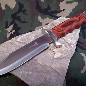 Elk Ridge Hunting Bowie 12.5" Knife W/ Wood Handle - 012