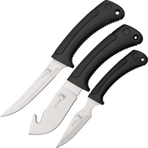 Elk Ridge 3 PC Outdoor Knife Set (Skinner Guthook Filet Caping) 261