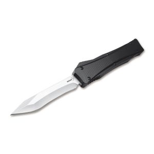 Boker Plus Falcon 2.0 Automatic OTF Black Aluminum D2 Steel Reverse Tanto Blade 06EX245