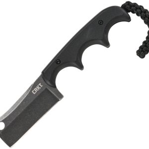 CRKT Minimalist Cleaver Blackout Fixed Blade Neck Knife 2383k