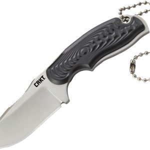 CRKT Civet Fixed Bowie Blade Black GRN Handle Neck Knife with Kydex Sheath 2805