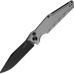 Kershaw Automatic Launch 7 Knife Button Lock Gray Aluminum CPM-154 Stainless Blade 7900GRYBLK