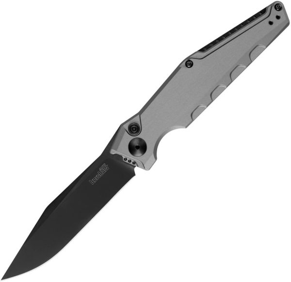 Kershaw Automatic Launch 7 Knife Button Lock Gray Aluminum CPM-154 Stainless Blade 7900GRYBLK