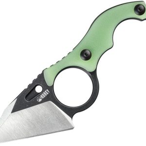 Kubey Jade G10 Fixed Blade D2 Neck Knife + Sheath 166b