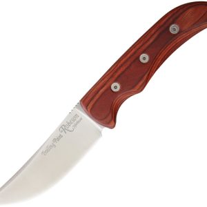 Ontario Robeson Trailing Point Hunter Wood Handle Stainless Fixed Knife 8172