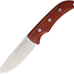 Ontario Robeson Drop Point Hunter Wood Stainless D2 Tool Steel Fixed Knife 8174